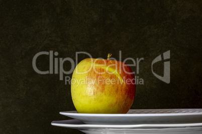 Apple on plate