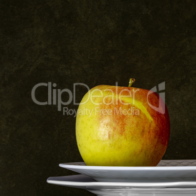 Apple on plate