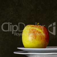 Apple on plate