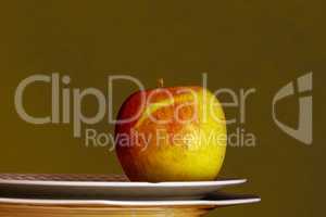 Apple on plate