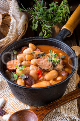 Polish Baked Beans with sausage