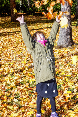 Girl in the autumnal park