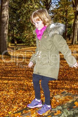 Girl in the autumnal park