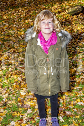 Girl in the autumnal park