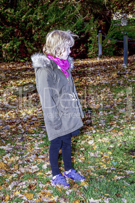 Girl in the autumnal park