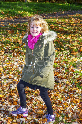 Girl in the autumnal park