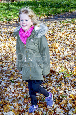 Girl in the autumnal park