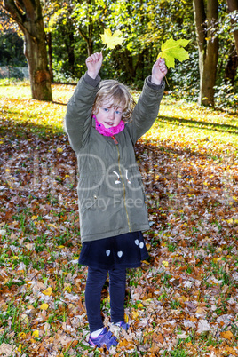 Girl in the autumnal park