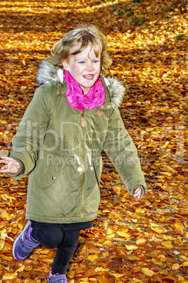 Girl in the autumnal park