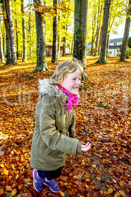 Girl in the autumnal park