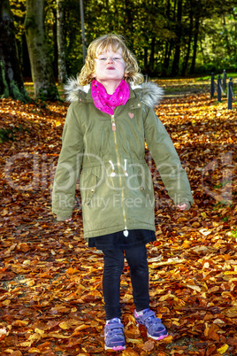 Girl in the autumnal park