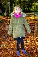 Girl in the autumnal park