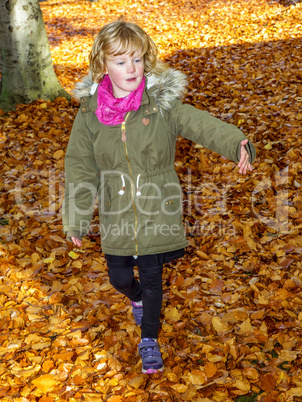 Girl in the autumnal park