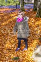 Girl in the autumnal park
