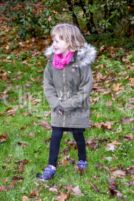 Girl in the autumnal park