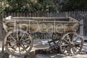 old rarity wooden cart for a horse
