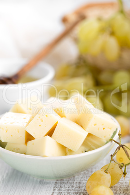 Cheese and grape