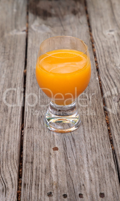 Fresh squeezed Orange juice in a clear glass