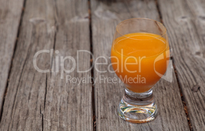 Fresh squeezed Orange juice in a clear glass