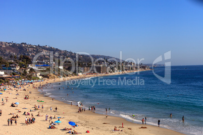 Main Beach and the ocean in Laguna Beach