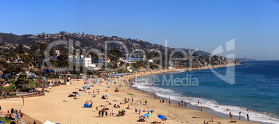 Main Beach and the ocean in Laguna Beach