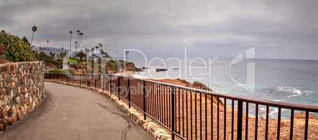 Overcast Summer sky over Heisler Park in Laguna Beach