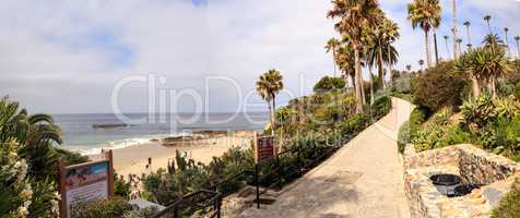 Overcast Summer sky over Heisler Park in Laguna Beach