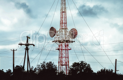 communication tower for cellular communications and broadcasting
