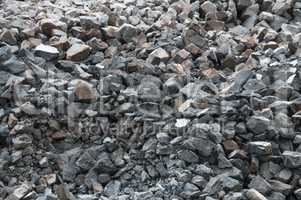 crushed stones texture. Stones construction rocks. top view.