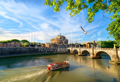 Boat on the tiber