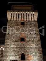 Tower of Settimo at night