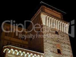 Tower of Settimo at night