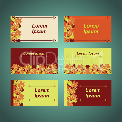 A set of multicolored cards with the inscriptions