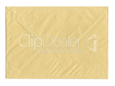 yellow letter envelope isolated over white