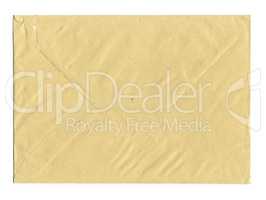 yellow letter envelope isolated over white