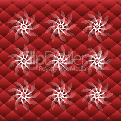 Abstract squares pattern red
