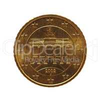 50 cents coin, European Union, Germany isolated over white