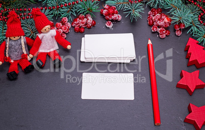 blank white paper business cards