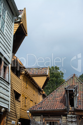 Bryggen in Bergen, Hordaland, Norwegen