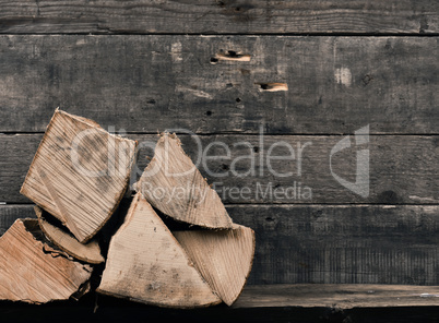 Pile of beech fire wood