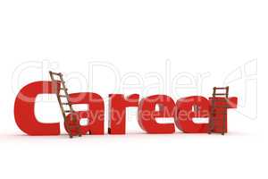 3d concept with the word Career