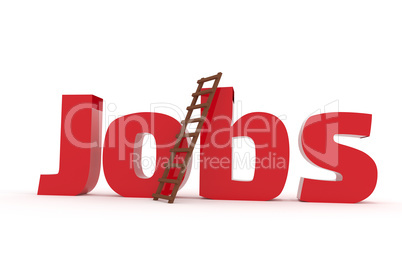 3d concept with the word Jobs
