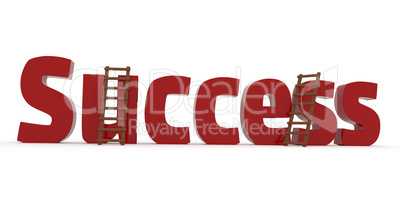 3d concept with the word Success