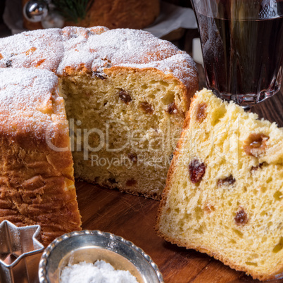 Fresh and delicious panettone