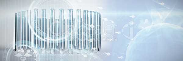 Composite image of digital composite image of dna helix