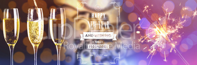 Composite image of happy new year message