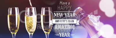 Composite image of happy new year message