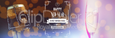 Composite image of happy new year message