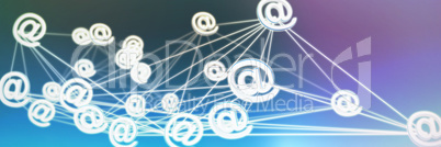 Composite image of abstract image of at email sign