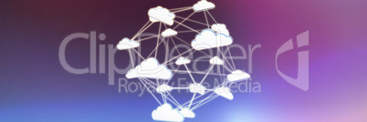 Composite image of abstract image of cloud computing symbol